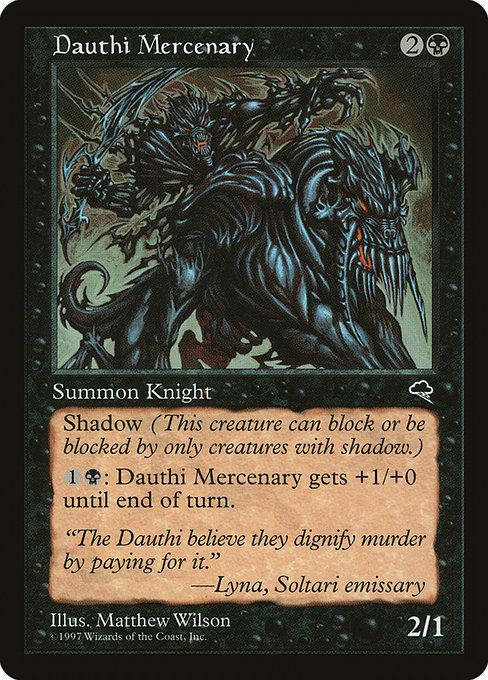 MTG: Tempest 124: Dauthi Mercenary 