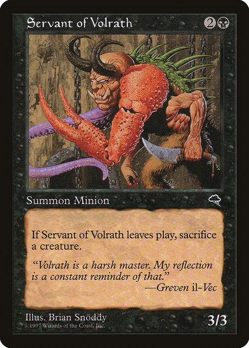 MTG: Tempest 156: Servant of Volrath 