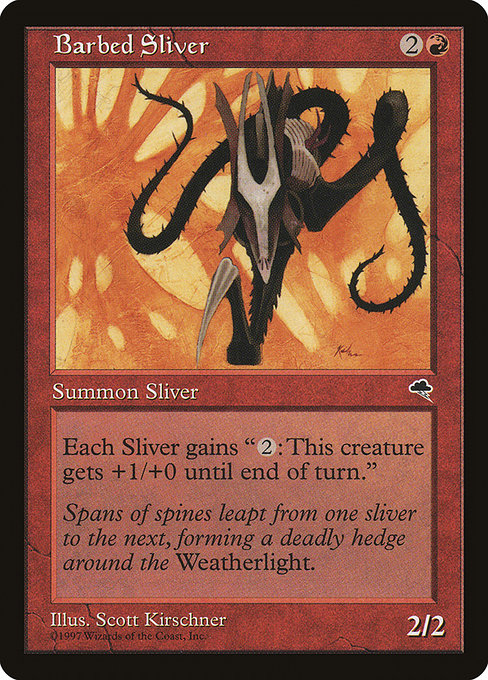 MTG: Tempest 163: Barbed Sliver 