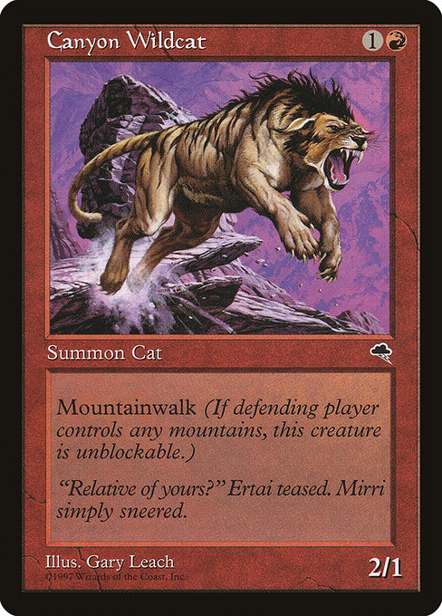 MTG: Tempest 167: Canyon Wildcat 