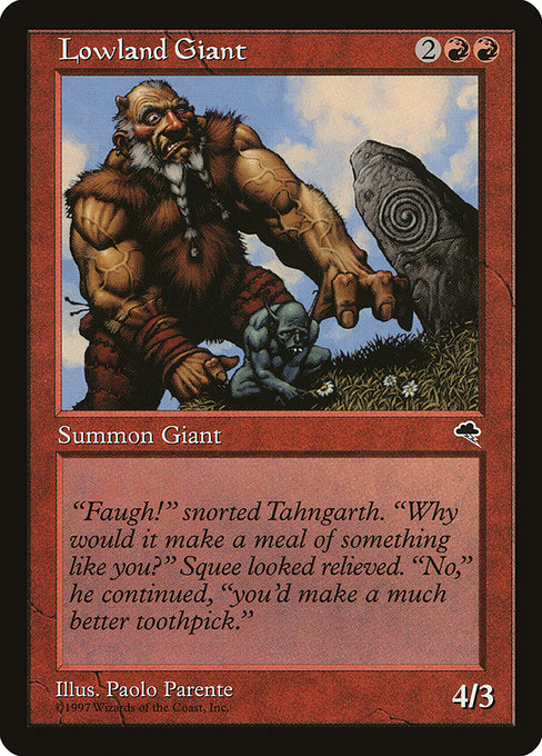 MTG: Tempest 187: Lowland Giant 