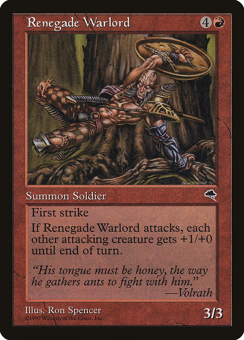 MTG: Tempest 197: Renegade Warlord 