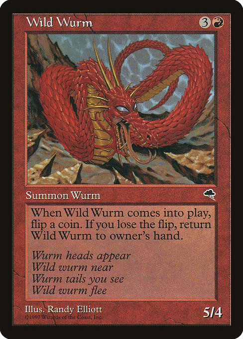 MTG: Tempest 212: Wild Wurm 