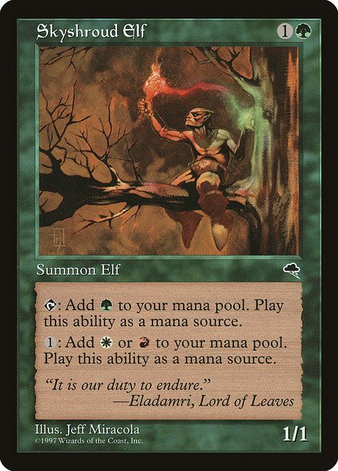 MTG: Tempest 255: Skyshroud Elf 
