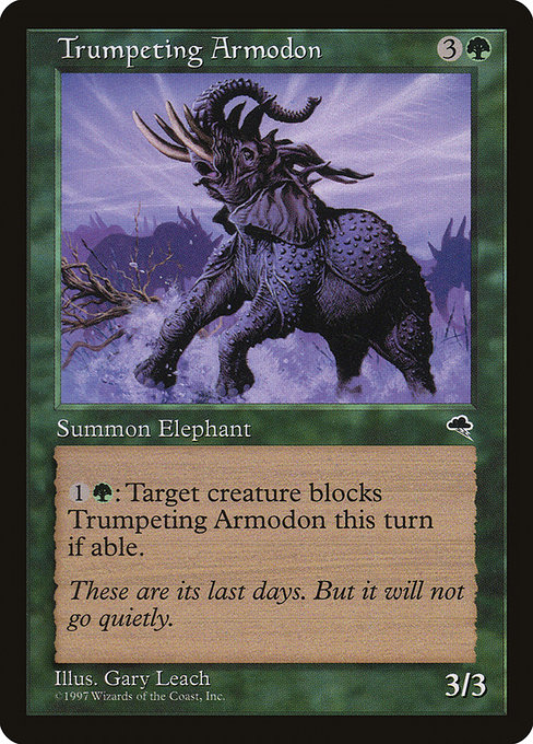 MTG: Tempest 262: Trumpeting Armodon 