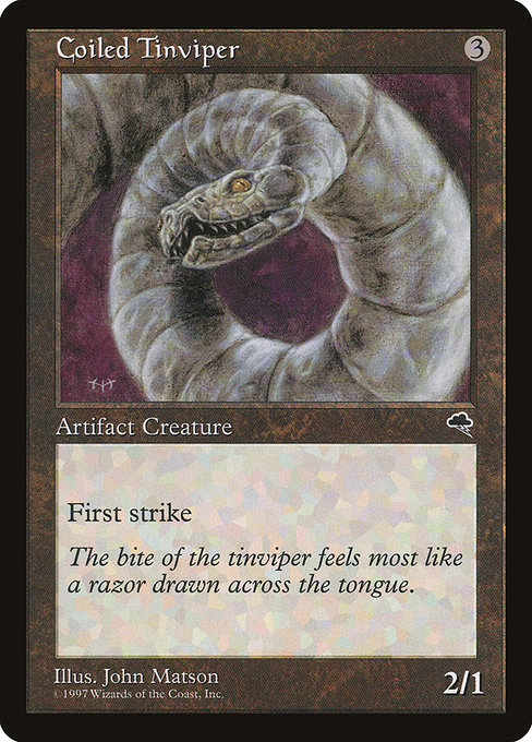 MTG: Tempest 279: Coiled Tinviper 
