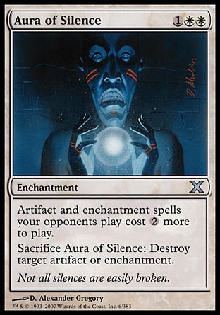 MTG: Tenth Edition 006: Aura of Silence 