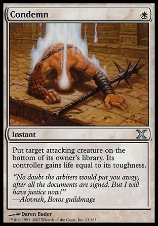 MTG: Tenth Edition 013: Condemn 