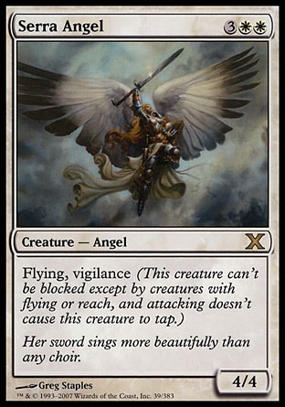 MTG: Tenth Edition 039: Serra Angel 