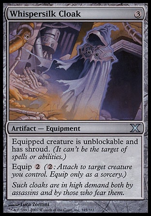 MTG: Tenth Edition 345: Whispersilk Cloak 