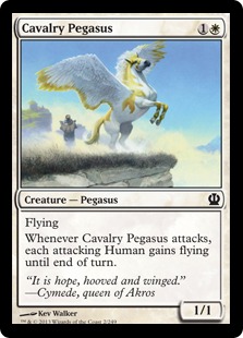 Magic: Theros 002: Cavalry Pegasus 