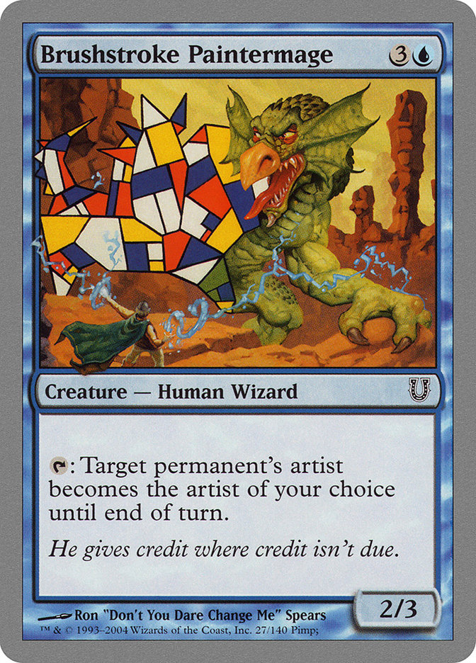 MTG: Unhinged 027: Brushstroke Paintermage 