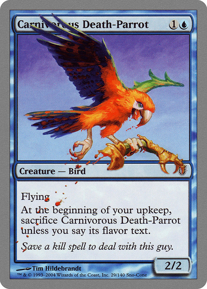 MTG: Unhinged 029: Carnivorous Death-Parrot 