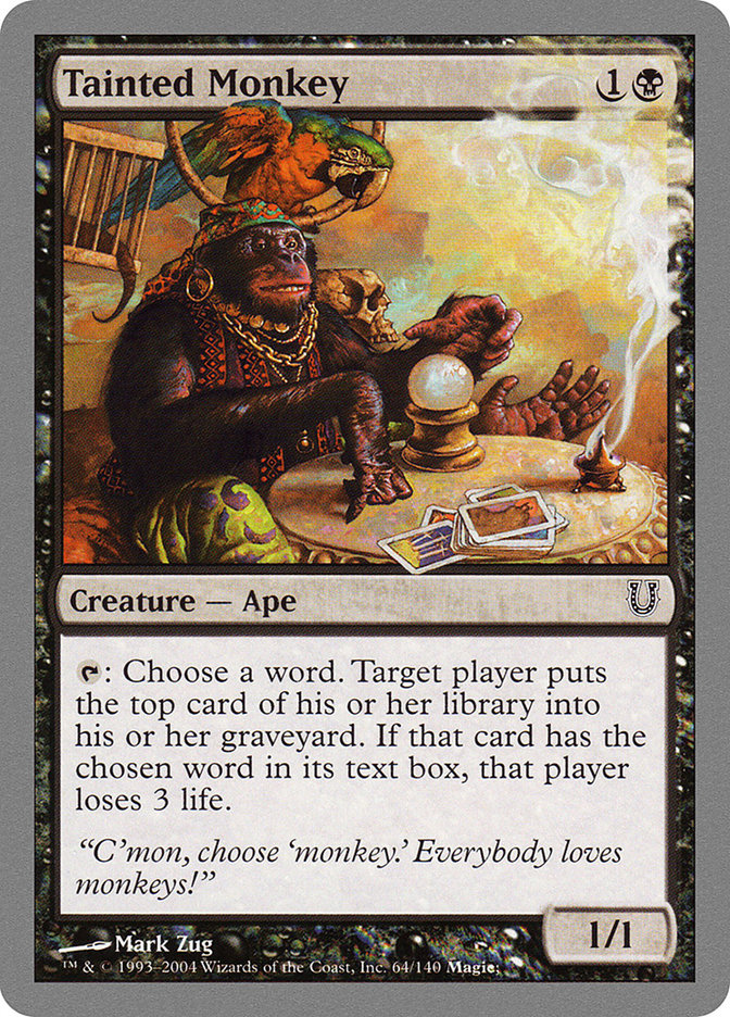 MTG: Unhinged 064: Tainted Monkey 