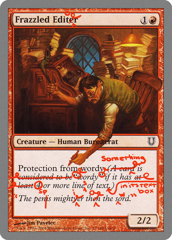 MTG: Unhinged 077: Frazzled Editor 