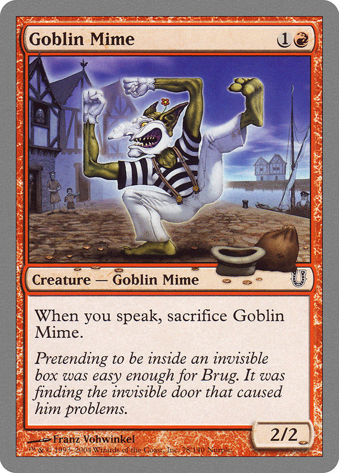 MTG: Unhinged 078: Goblin Mime 
