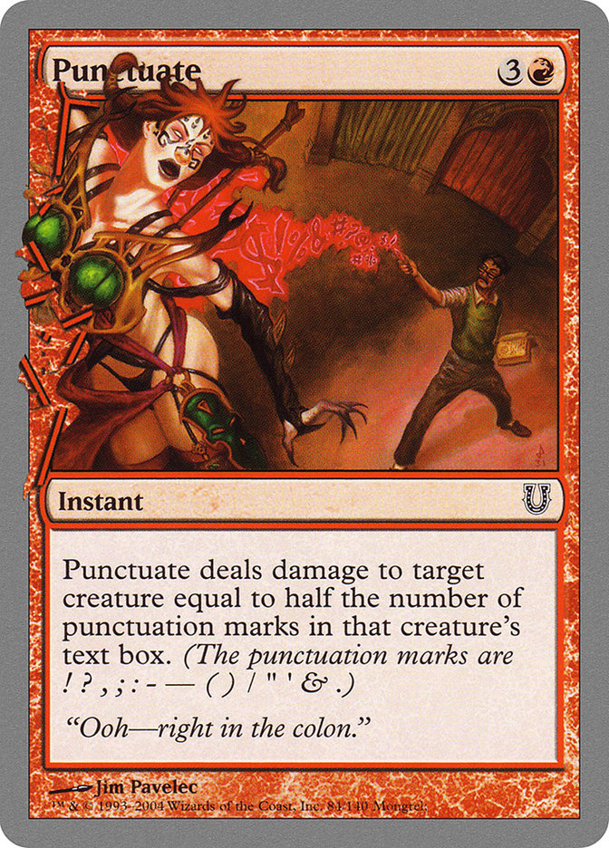 MTG: Unhinged 084: Punctuate 