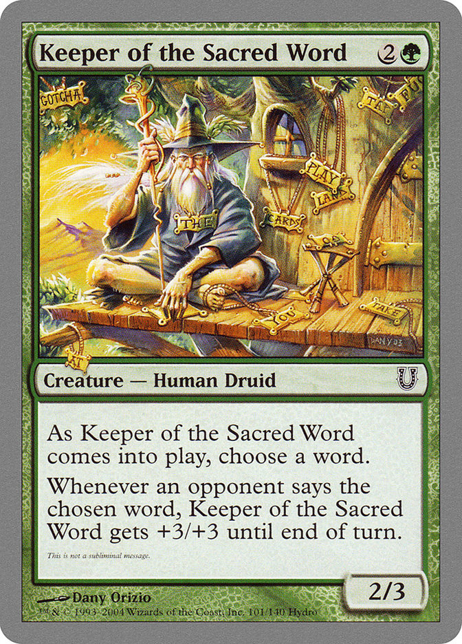 Magic: Unhinged 101: Keeper of the Sacred Word 