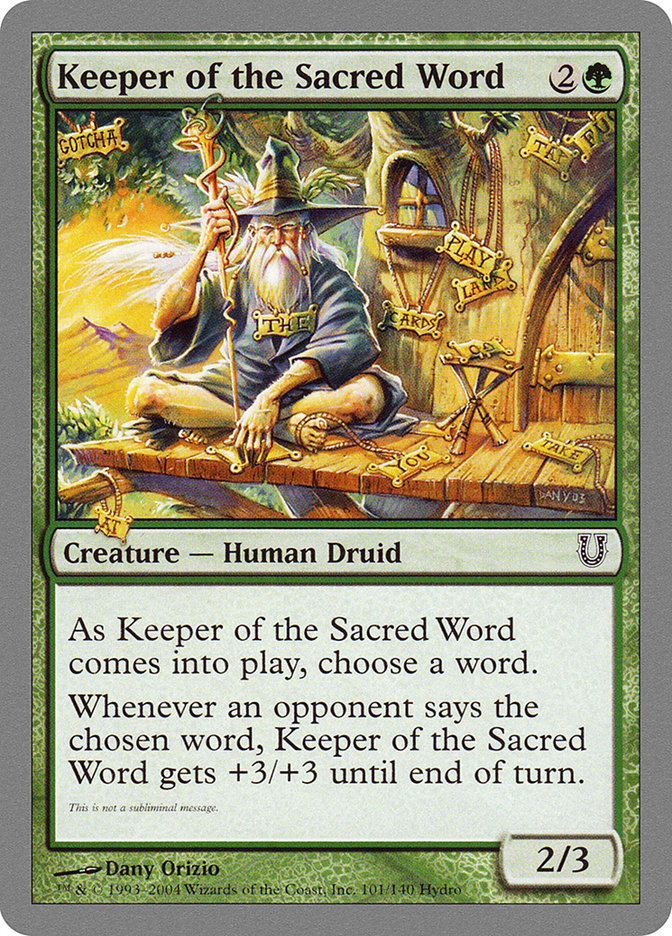 MTG: Unhinged 101: Keeper of the Sacred Word 