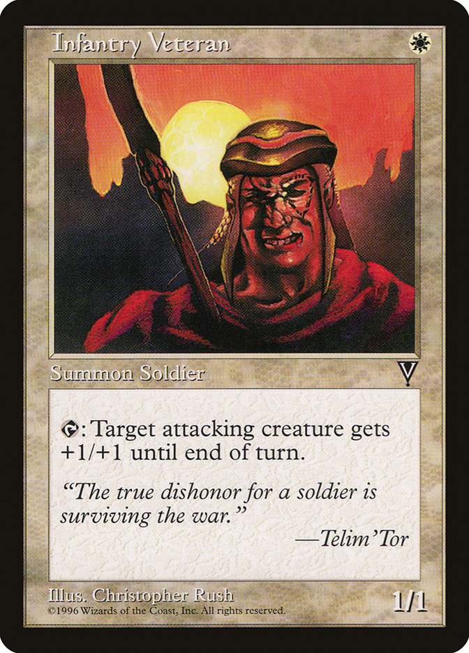 MTG: Visions: 009: Infantry Veteran 
