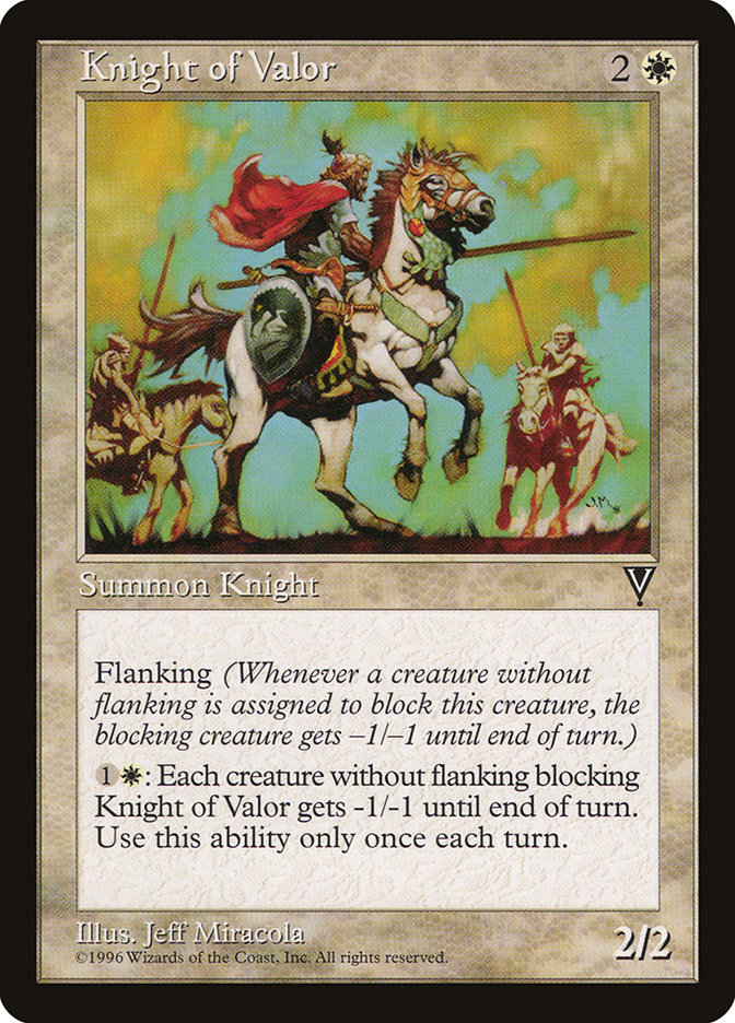 MTG: Visions: 011: Knight of Valor 