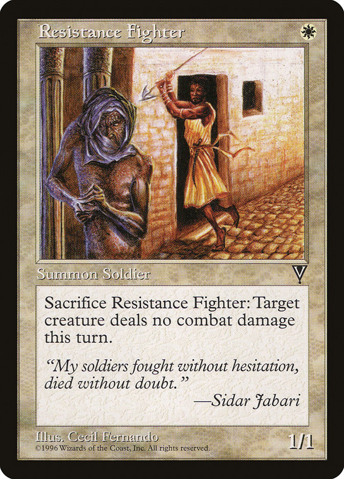 MTG: Visions: 018: Resistance Fighter 