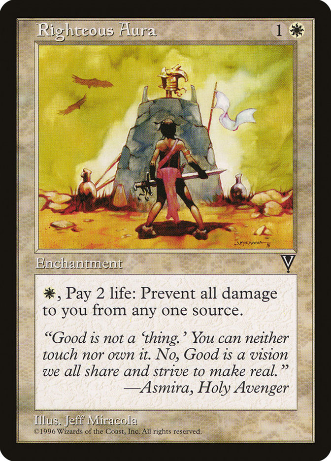 MTG: Visions: 020: Righteous Aura 