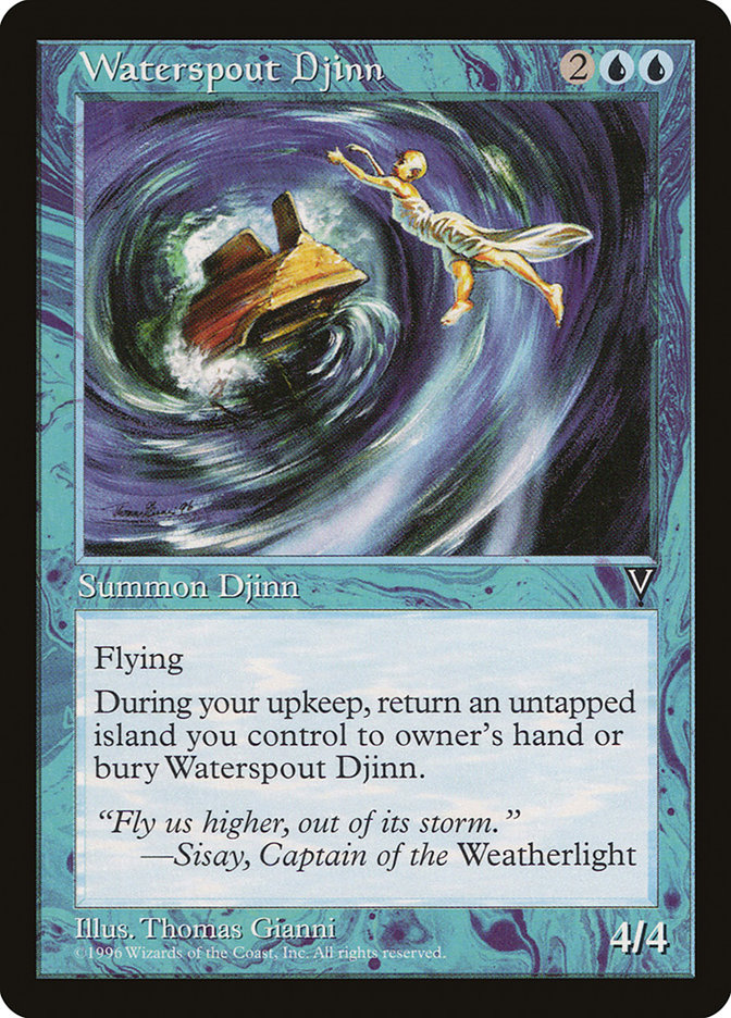 MTG: Visions: 050: Waterspout Djinn 
