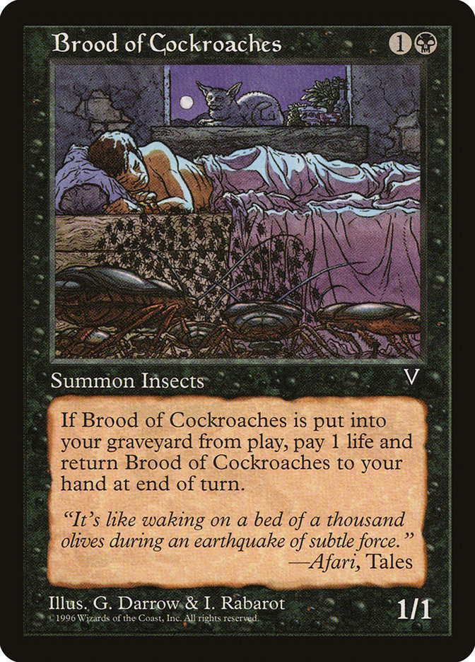 MTG: Visions: 053: Brood of Cockroaches 