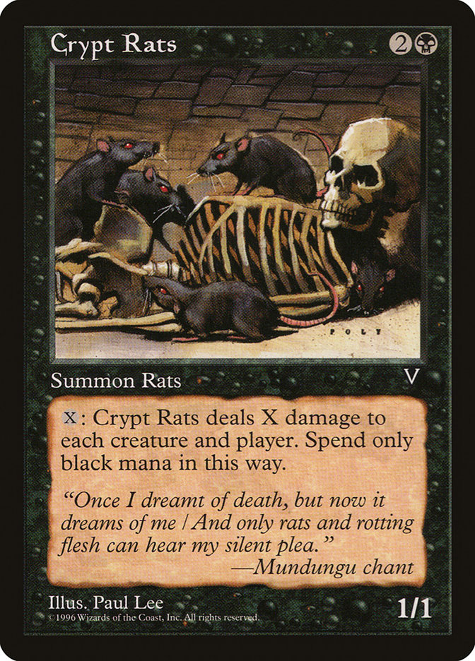 MTG: Visions: 055: Crypt Rats 