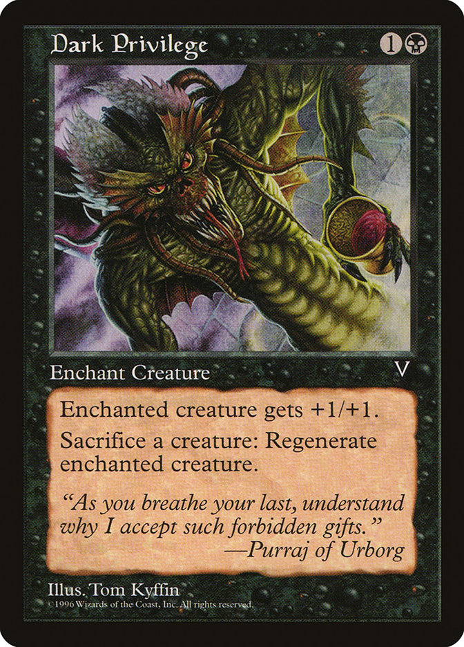 MTG: Visions: 056: Dark Privilege 