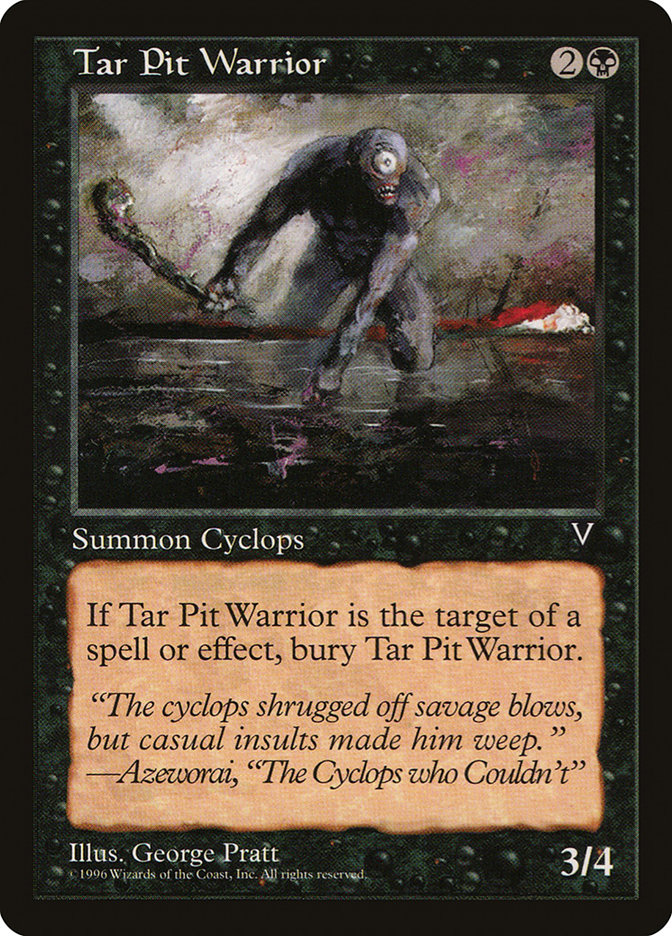 MTG: Visions: 070: Tar Pit Warrior 