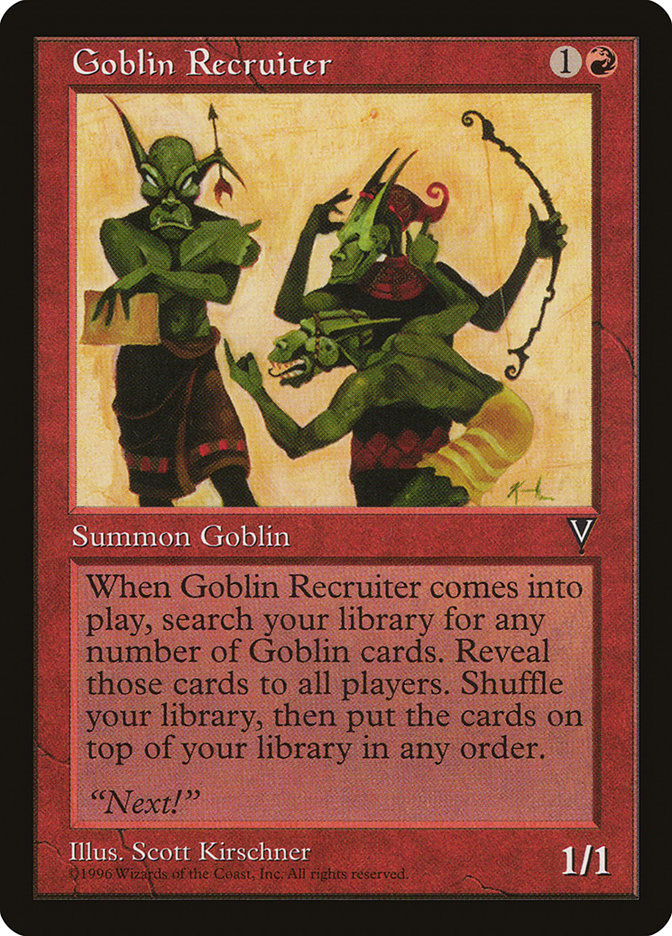 Magic: Visions: 080: Goblin Recruiter 