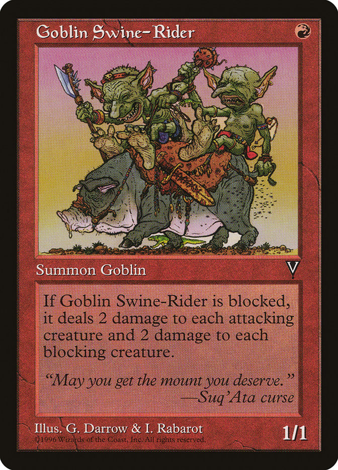 Magic: Visions: 081: Goblin Swine-Rider 