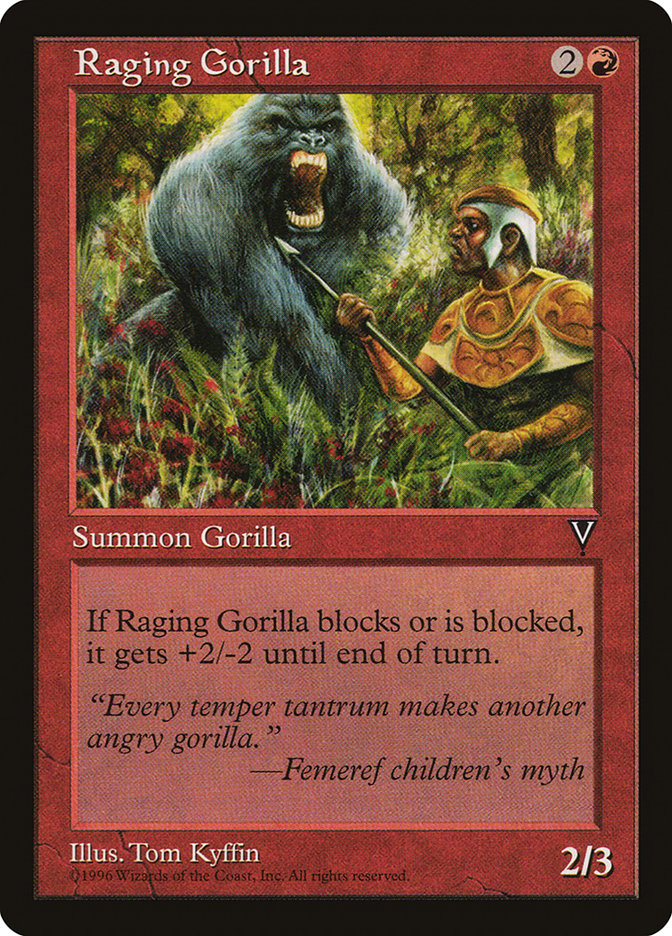 MTG: Visions: 090: Raging Gorilla 