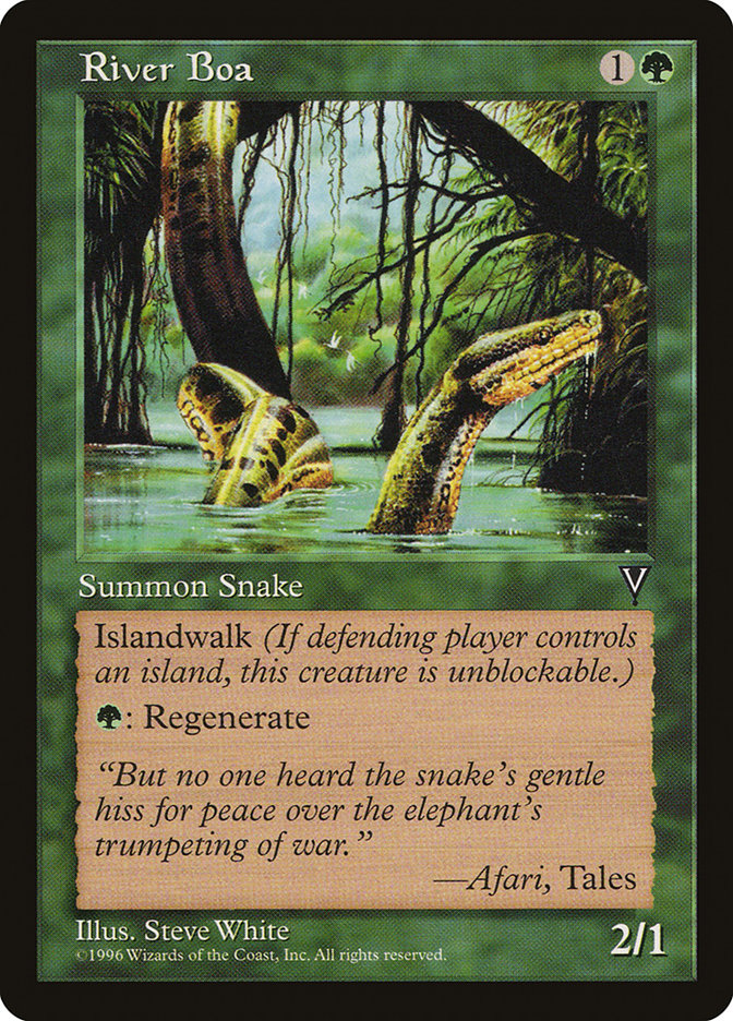 MTG: Visions: 118: River Boa 