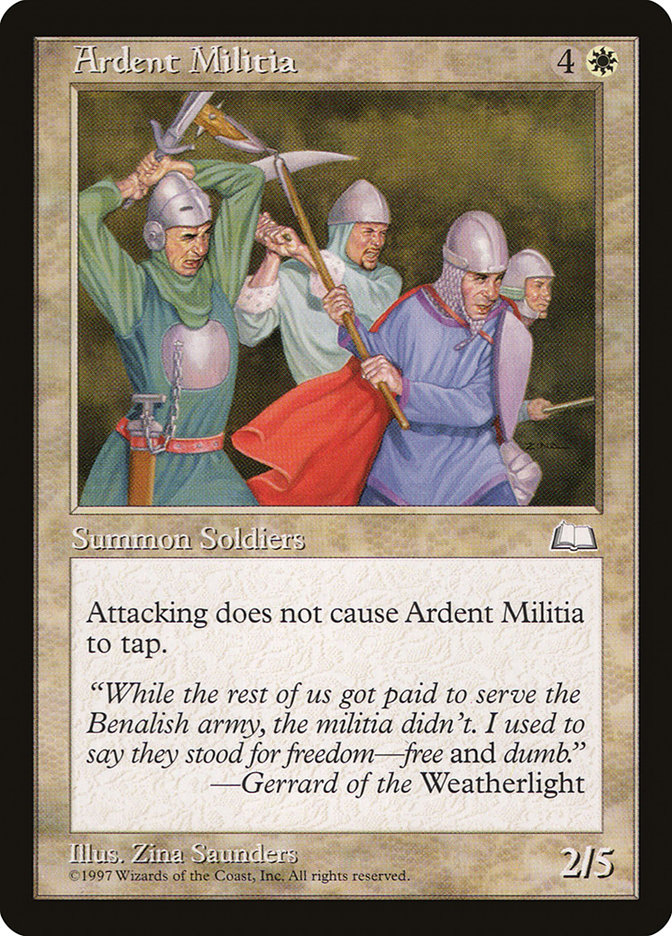 MTG: Weatherlight 005: Ardent Militia 