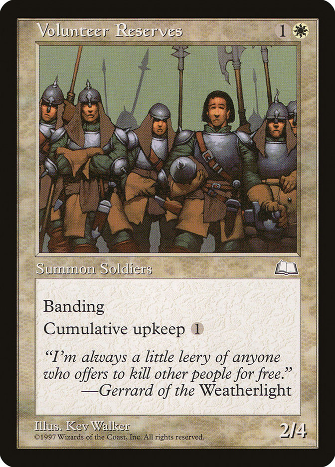 MTG: Weatherlight 029: Volunteer Reserves 