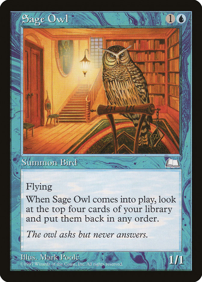 MTG: Weatherlight 052: Sage Owl 