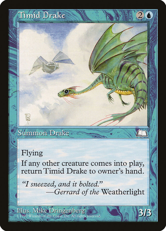 MTG: Weatherlight 054: Timid Drake 