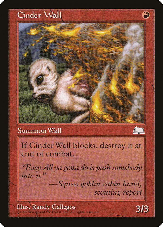 MTG: Weatherlight 094: Cinder Wall 