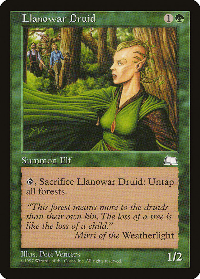 MTG: Weatherlight 133: Llanowar Druid 