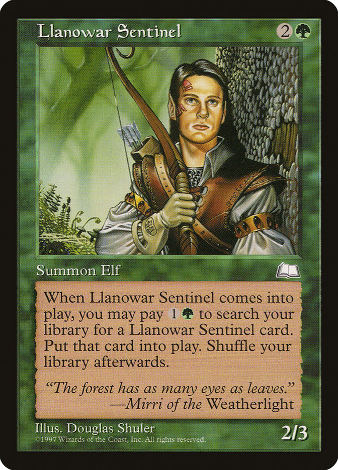 MTG: Weatherlight 134: Llanowar Sentinel 