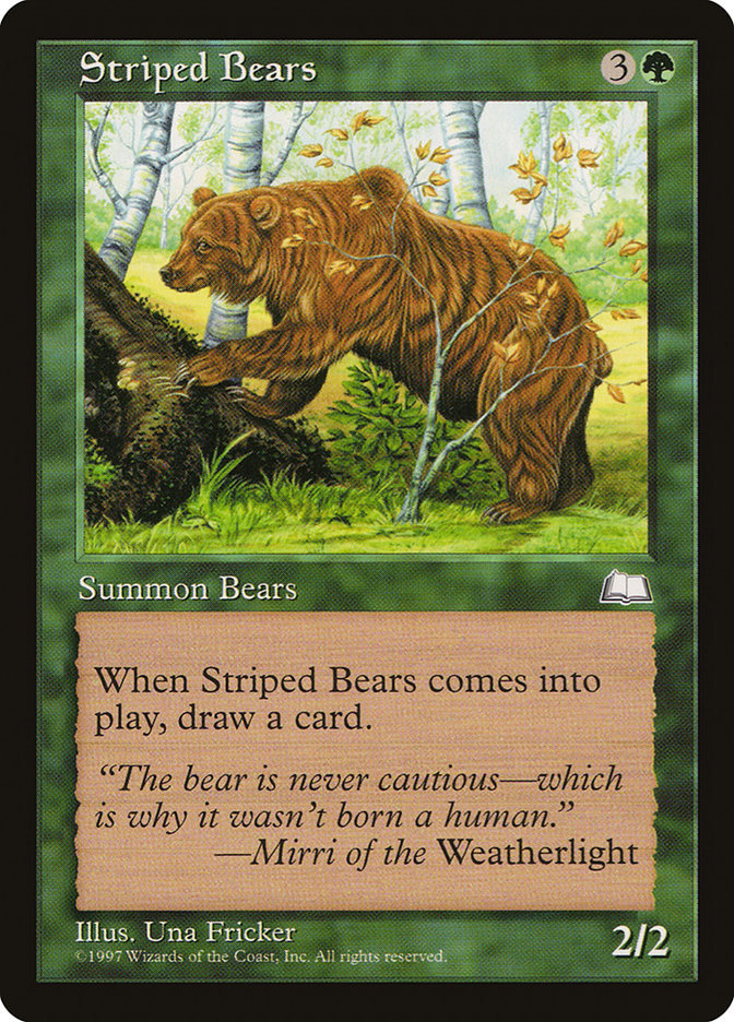 MTG: Weatherlight 140: Striped Bears 