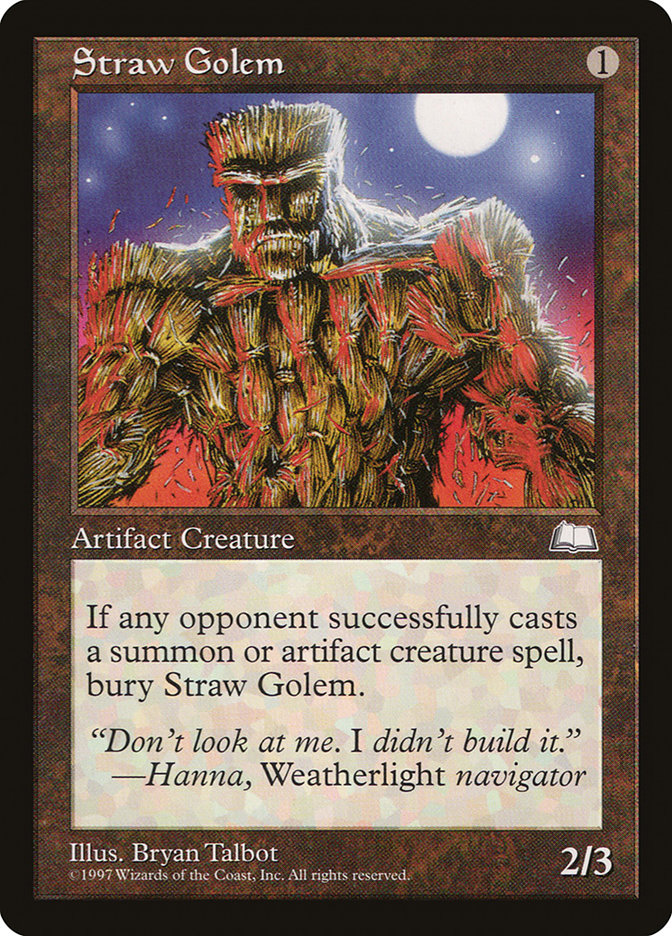 MTG: Weatherlight 158: Straw Golem 