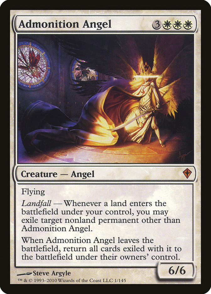 MTG: Worldwake 001: Admonition Angel 