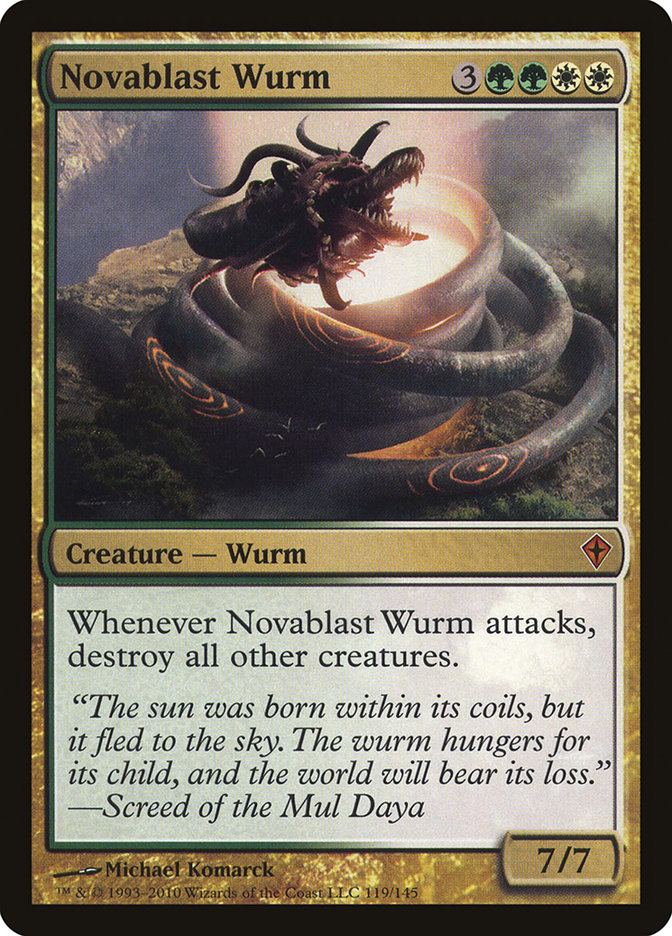 MTG: Worldwake 119: Novablast Wurm 