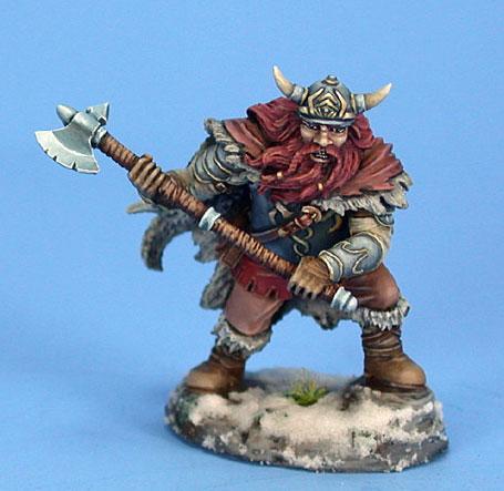 Dark Sword Miniatures: Visions in Fantasy: Male Dwarven Fighter with Great Axe 