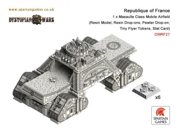Dystopian Wars: Republique of France: Masaulle Class Mobile Airfield 