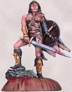 Masterworks Miniatures: Dragons Blood Female Warrior with Sword 